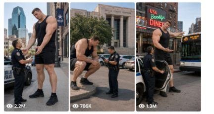 Seedance 2.0 Tiny Police and Giant Bodybuilder