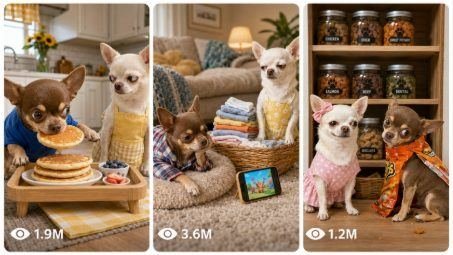 Viral Brown Chihuahua Husband + White Chihuahua Wife Comedy