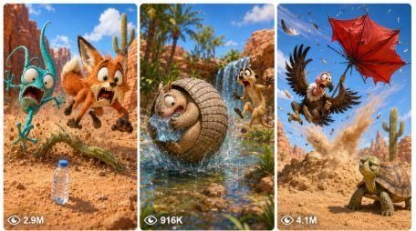3D Slapstick Desert Animation