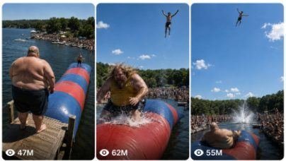 EXTREME AMERICAN LAKE BLOB LAUNCH
