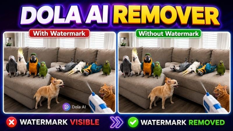 Dola Watermark Remover & 4K Enhancer