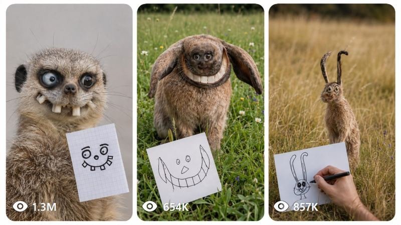 CHILD DRAWING BECOMES REAL CREATURE