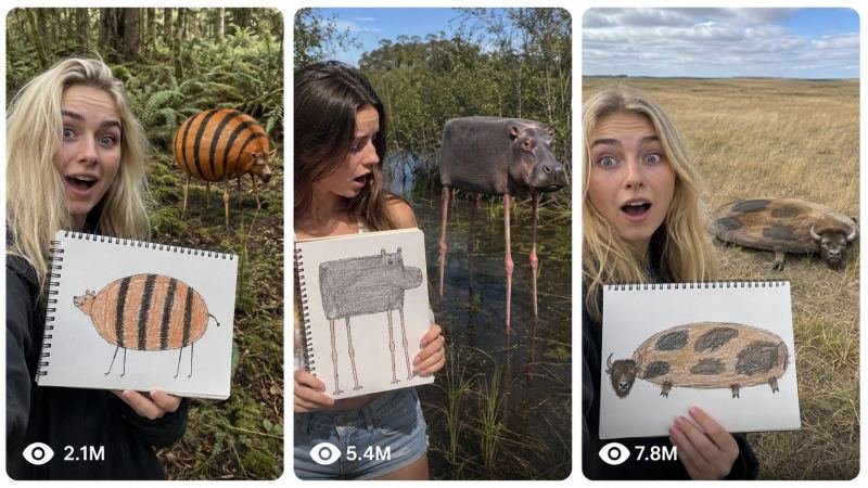 WEIRD DRAWING BECOMES A REAL FOREST CREATURE