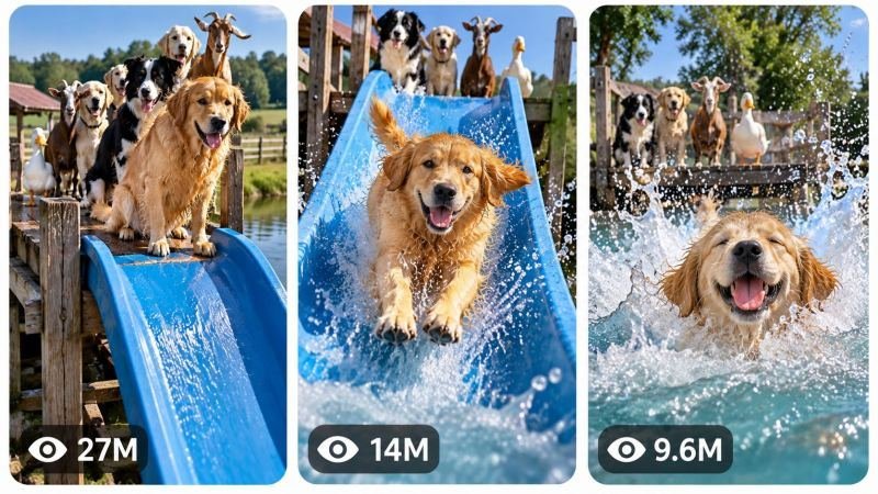30 sec VIRAL ANIMAL CHALLENGE QUEUE & PHYSICAL PAYOFF ENGINE